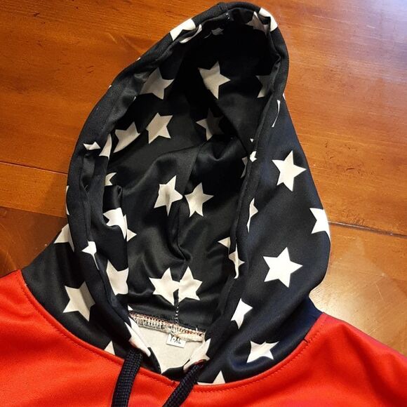 GA SLUGGERZ Youth XL Red White and Blue Warm Hoodie - Picture 3 of 9